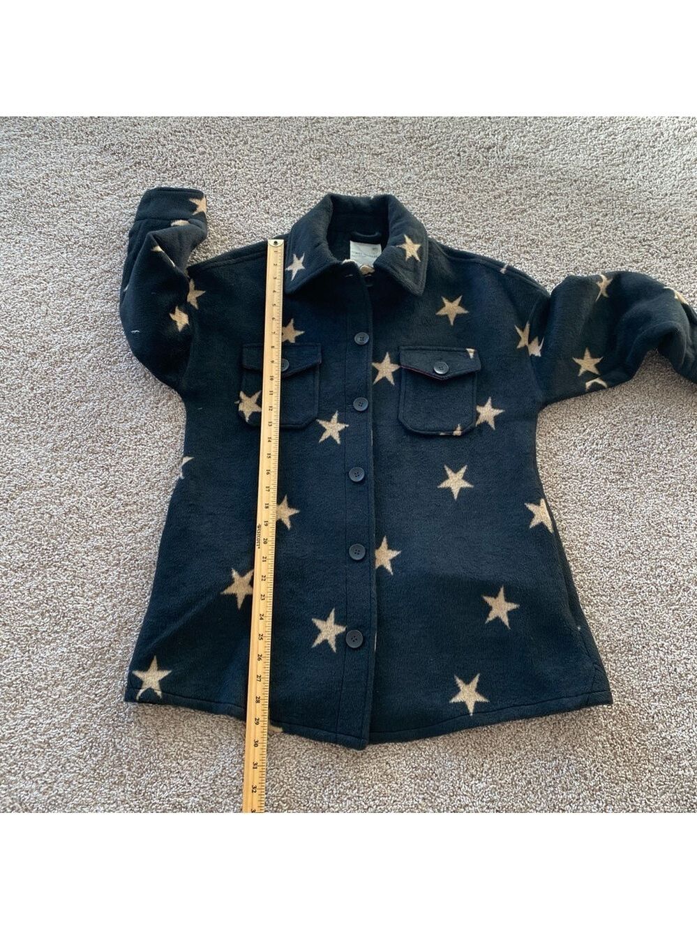 Anthropologie AVEC LES FILLES Starry Knit Shacket Shirt Jacket Sz XS - Picture 13 of 13